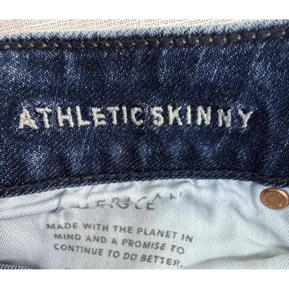 American Eagle Men's Airflex+ Athletic Skinny Jeans Size 30x32 Whiskering Fade